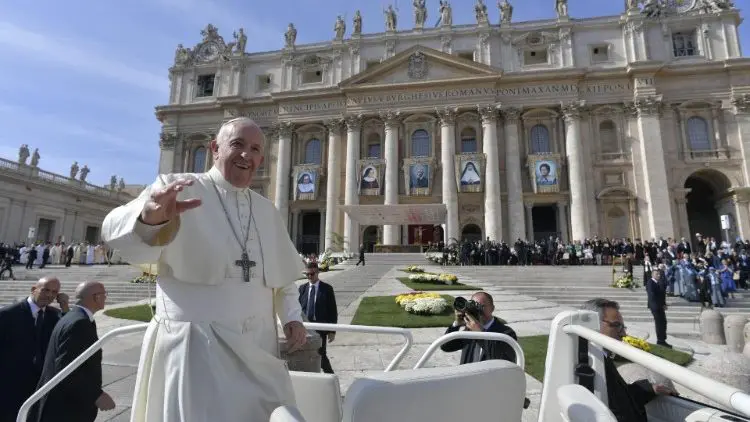 Papa Francisco ao final da celebração