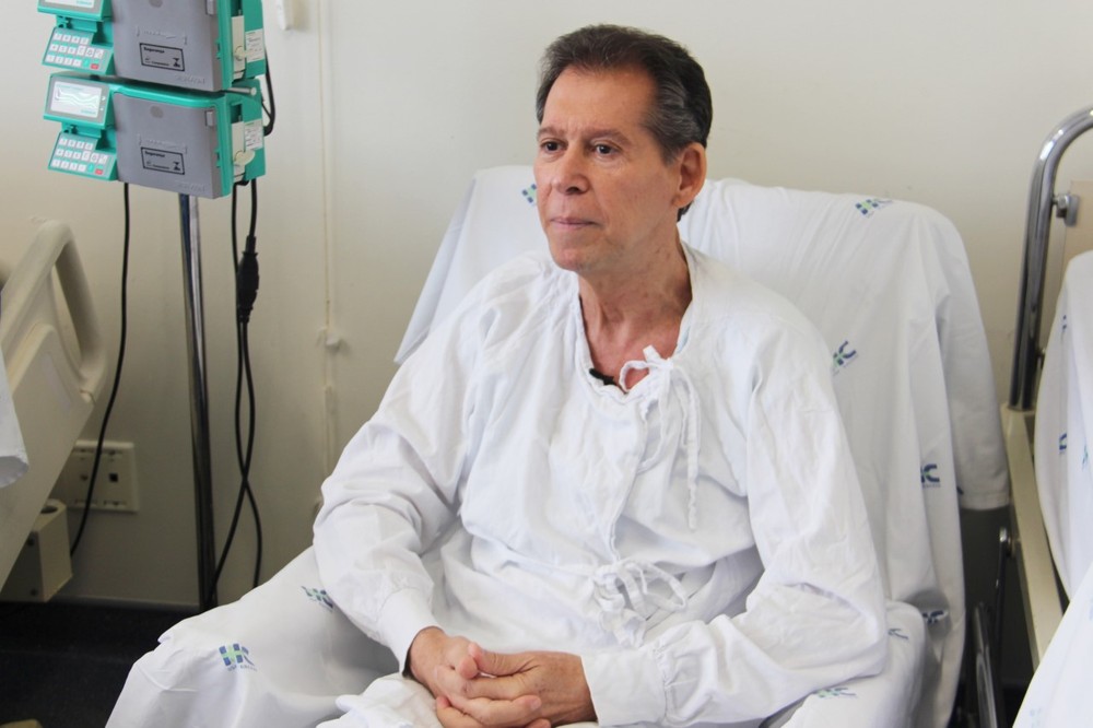 Vamberto é funcionário público aposentado de BH e sofria de um linfoma terminal — Foto: Hugo Caldato/Hemocentro RP/Divulgação
