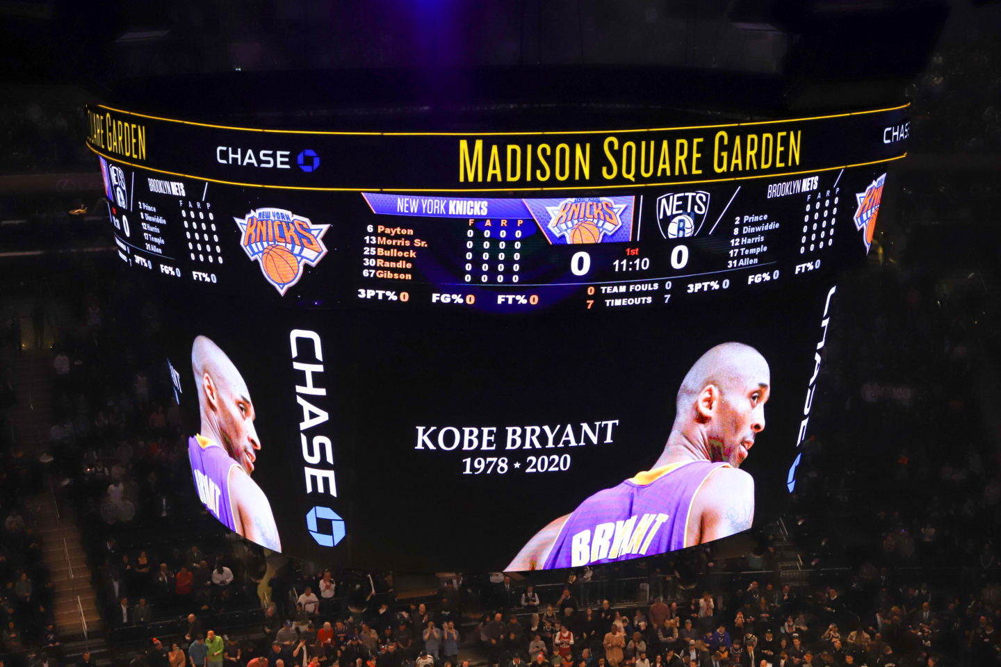 Jogo do Los Angeles Lakers é adiado por causa da morte de Kobe Bryant