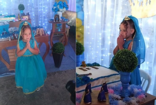 Garota de cinco anos que venceu o câncer pede festa de aniversário com tema de Nossa Senhora Aparecida