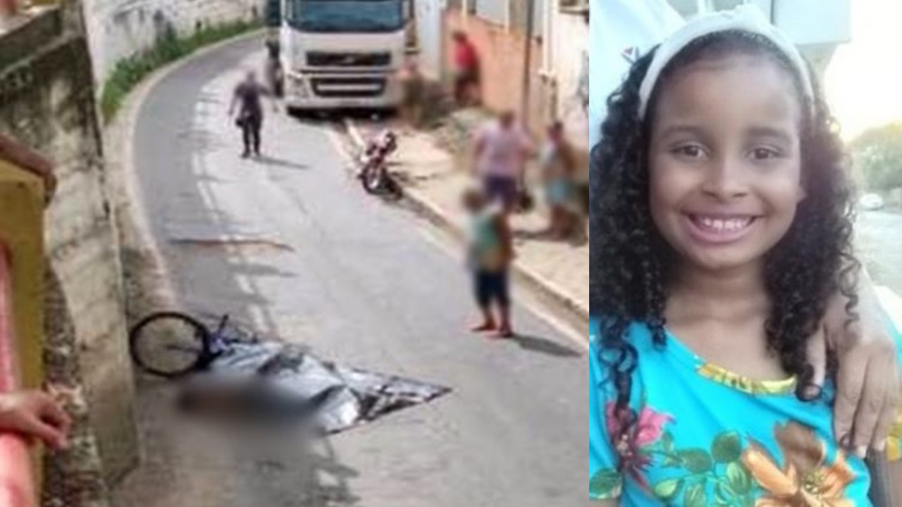 Garota de 8 anos morre ao cair da bicicleta da mãe e ser atropelada por carreta