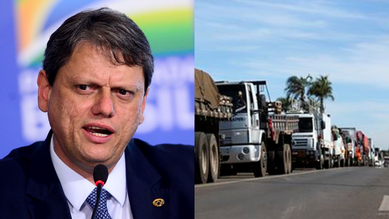 Tarcísio nega conflito e diz que movimento de greve dos caminhoneiros será mínimo