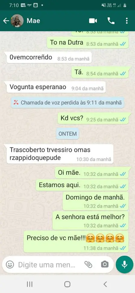 A última conversa entre mãe e filho
