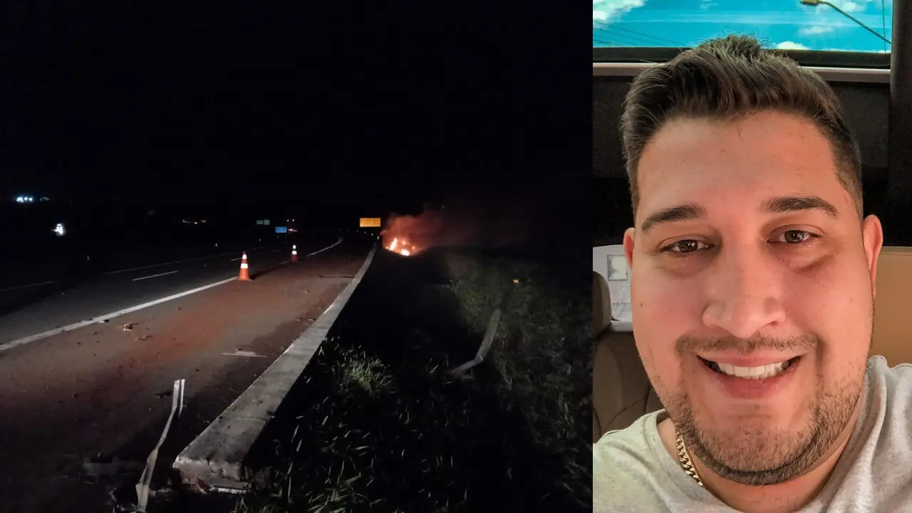 Motorista morre carbonizado em acidente na Rodovia dos Bandeirantes, em Cordeirópolis