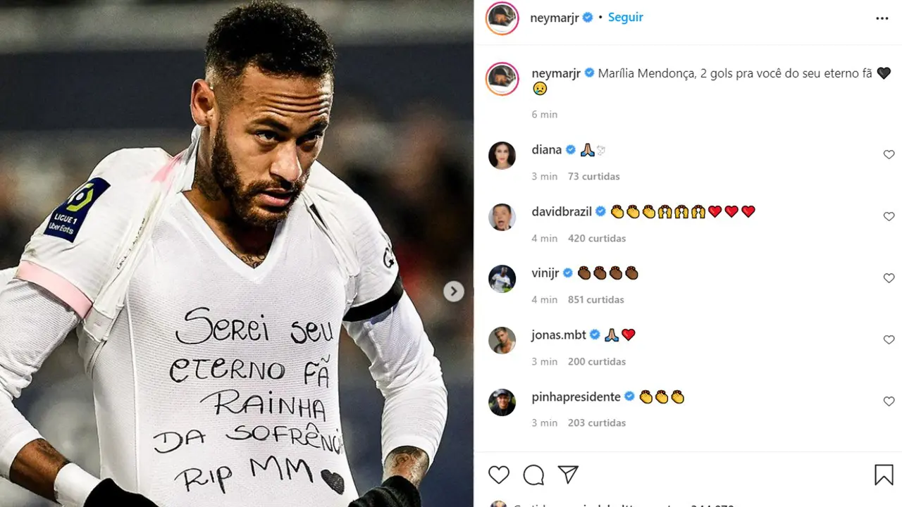 Neymar Marília Mendonça