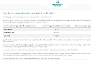 Mais de 37 milhões consultaram site do Banco Central de Valores a Receber