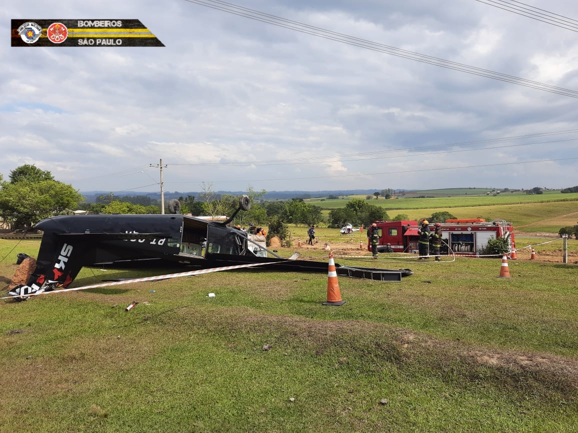 Dois paraquedistas morrem após queda de avião em Boituva