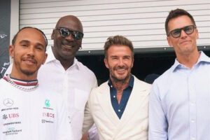 Hamilton posa com Jordan, Beckham e Tom Brady