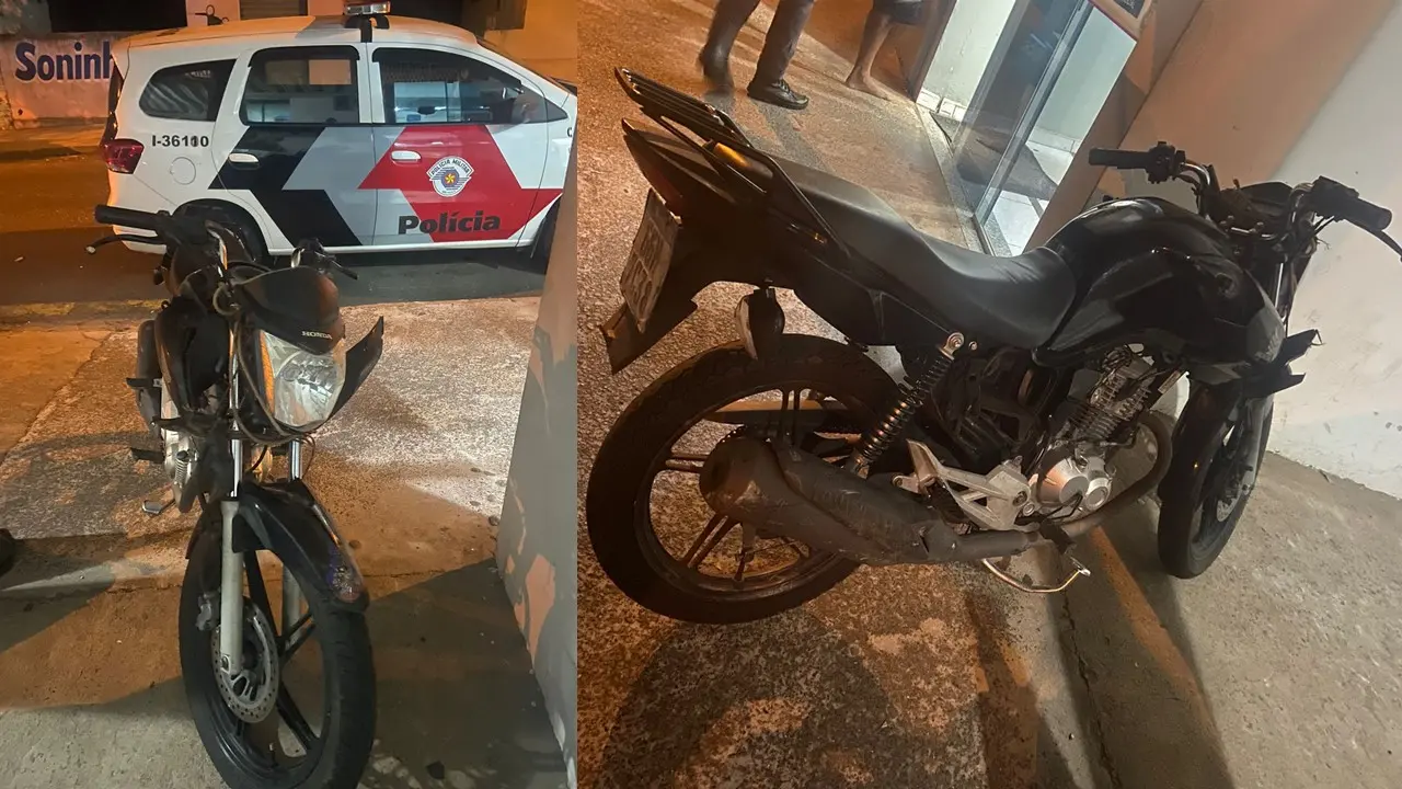 Casal é assaltado por dupla em moto; PM detém um dos bandidos que acabou liberado