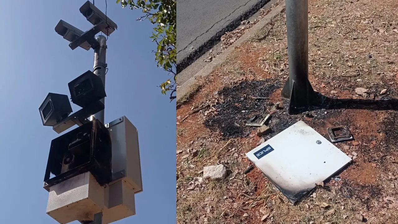 Radar de lombada eletrônica é incendiado no Nossa Senhora das Dores