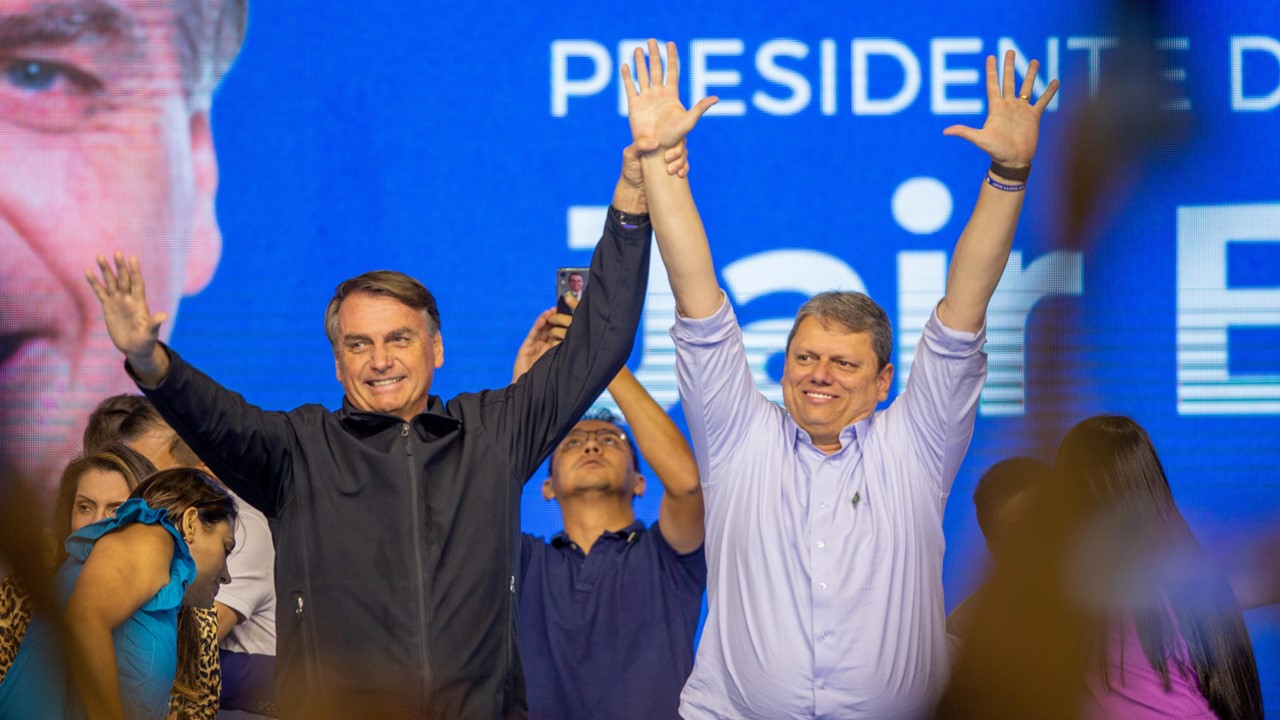 Tarcísio de Freitas é confirmado candidato ao Governo de SP em evento com Bolsonaro