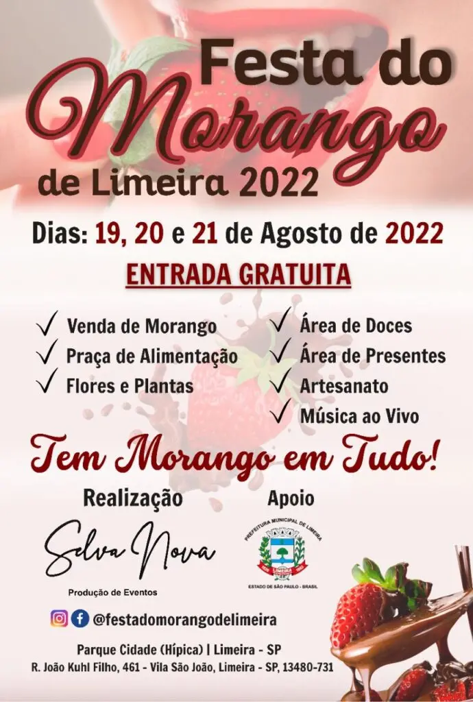 FESTIVAL DE MORANGO COM ENTRADA GRATUITA VAI ACONTECER EM SP