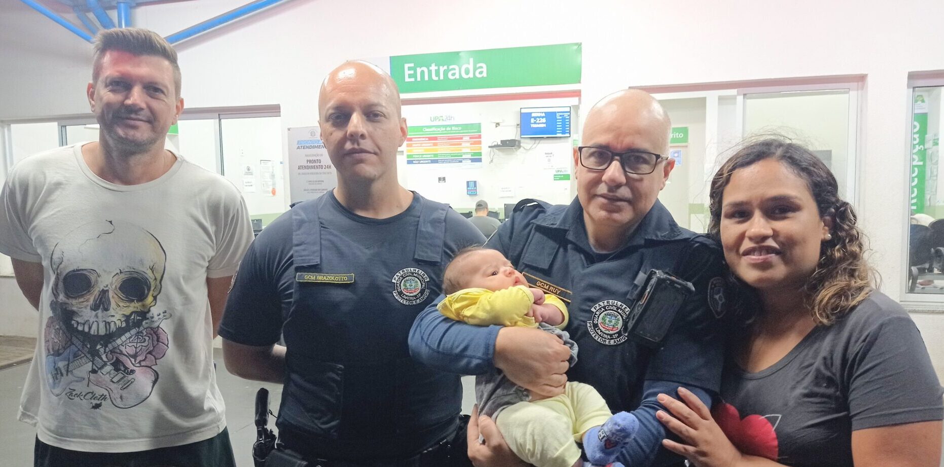 GCMs salvam bebê engasgado no Jardim Morro Azul em Limeira