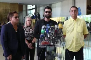 Bolsonaro coletiva de imprensa - Palácio da Alvorada