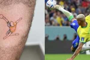 Tatuador reproduz gol de Richarlison