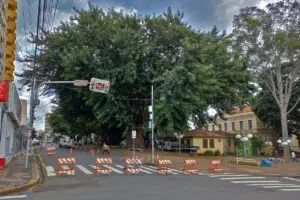 Rua 13 de Maio é interditada para serviços de poda em árvore