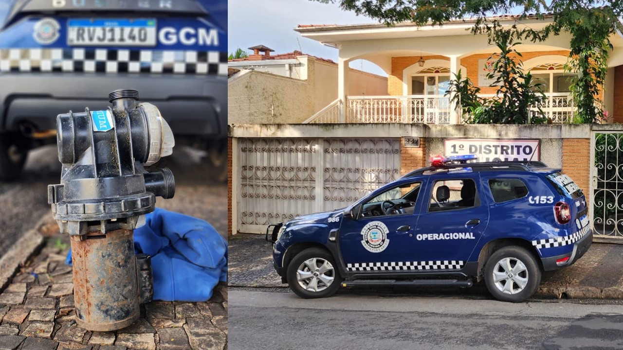 GCM recupera bomba de piscina furtada de residência na Vila Cláudia, em Limeira