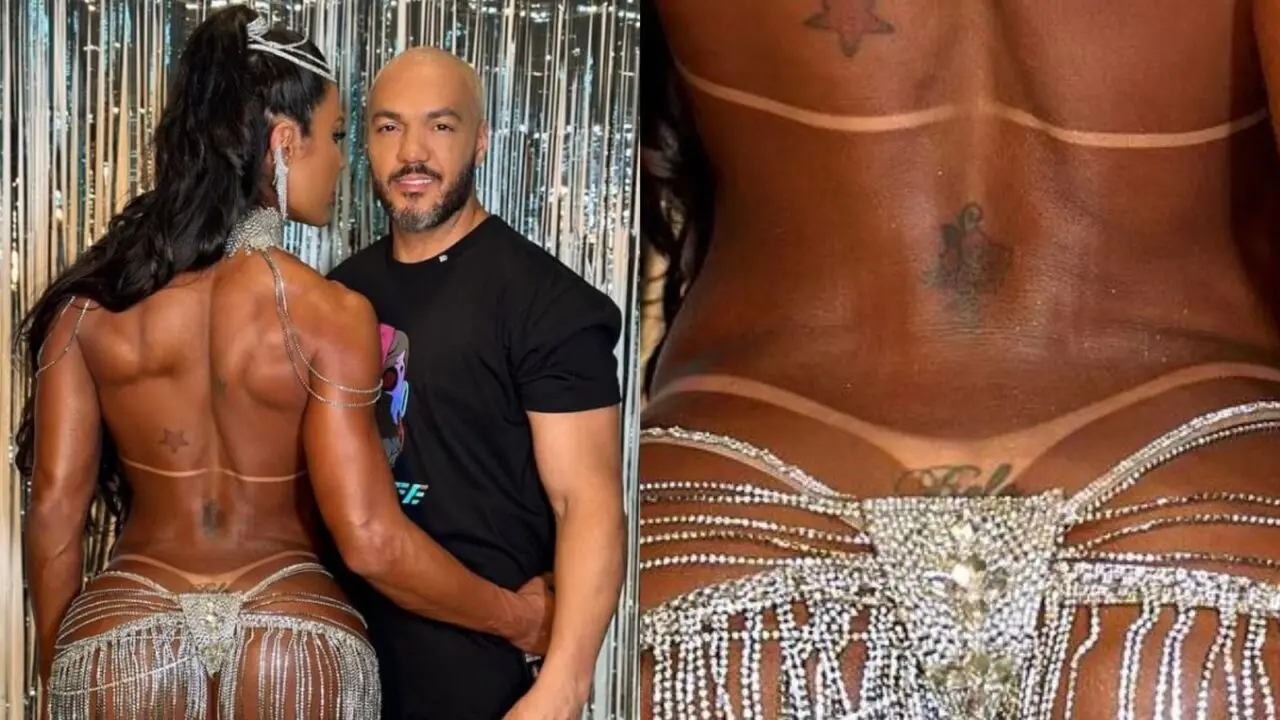 Gracyanne Barbosa exibe tatuagem