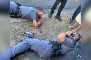 PM baleado no rosto durante abordagem policial está internado em coma induzido