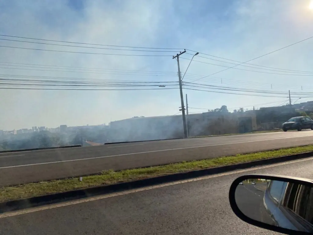 Fogo atinge área verde às margens do Anel Viário