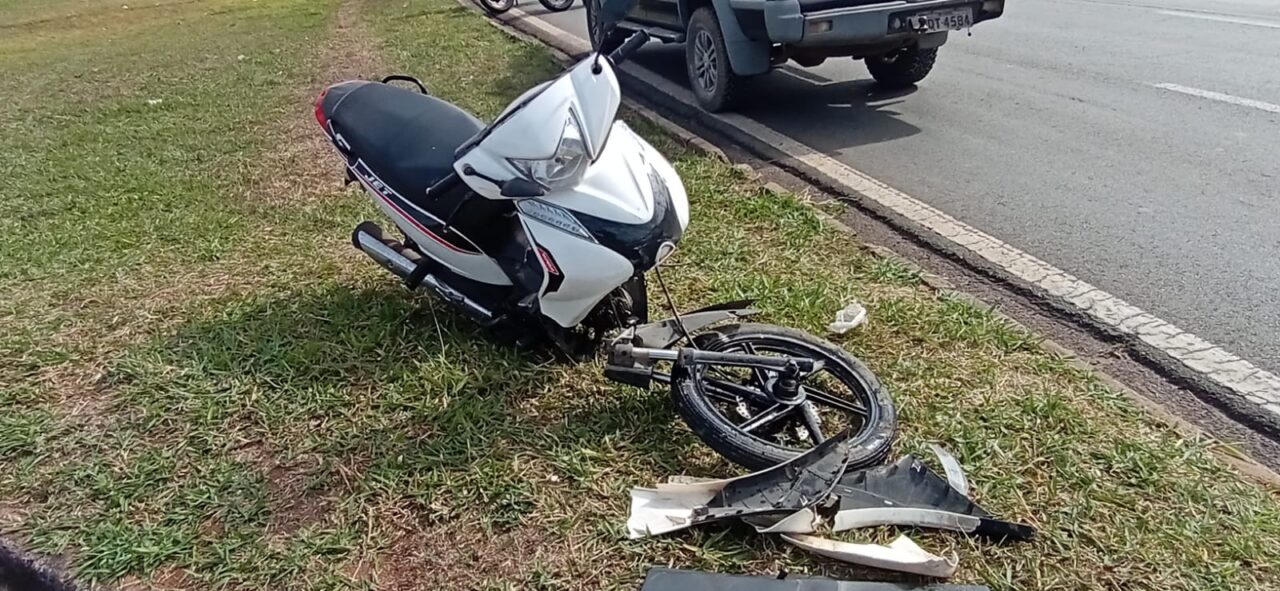 Motociclista fica ferido em acidente no Anel Viário, em Limeira