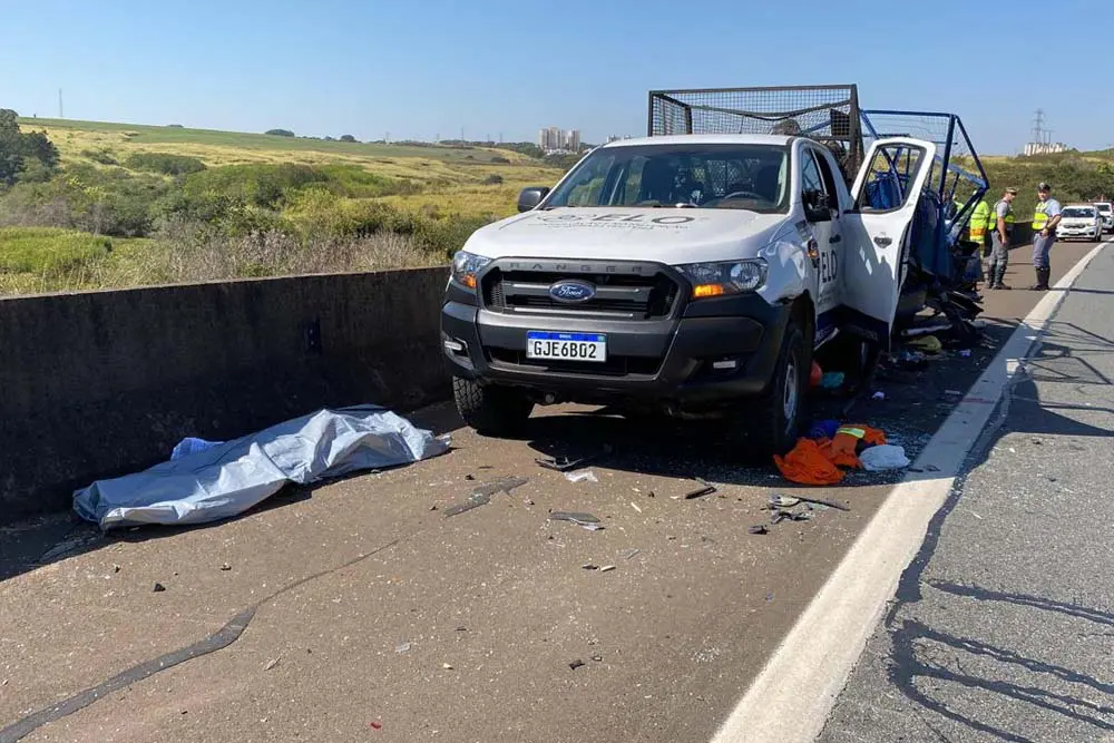 Trabalhador morre atropelado por caminhão na Rodovia dos Bandeirantes, em Santa Bárbara d'Oeste