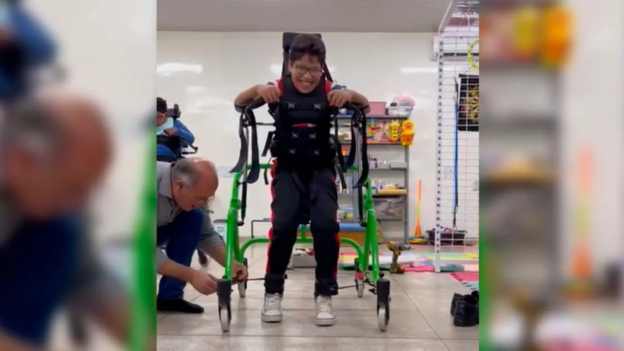 Kaique alcança objetivo e consegue comprar andador