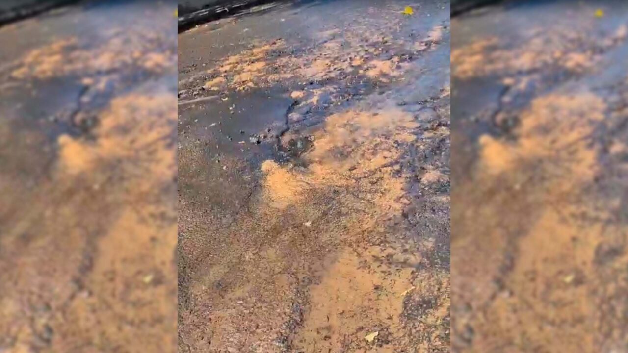 Moradores denunciam vazamento de água no Vista Alegre, em Limeira