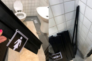 Banheiro da Praça da Buzolin é vandalizado por adolescentes