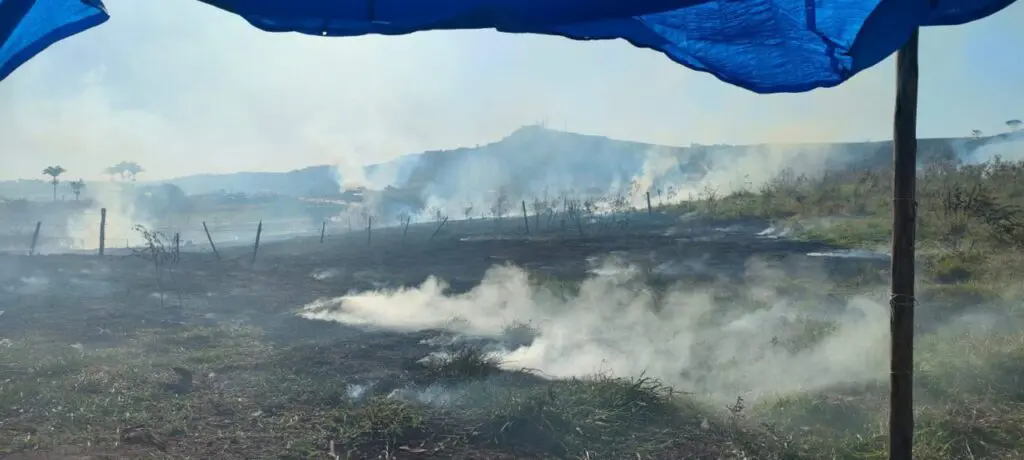 Incêndio em área verde no Geada retoma nesta quarta e fogo atinge 27 hectares