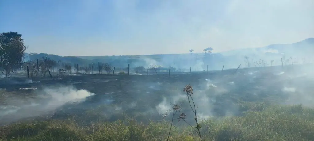Incêndio em área verde no Geada retoma nesta quarta e fogo atinge 27 hectares