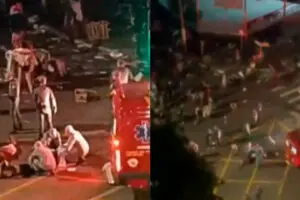 Um atropelamento ocorrido na região da Cracolândia, na Avenida Rio Branco com a Rua dos Gusmões, em São Paulo, deixou 16 pessoas feridas na noite deste domingo (22), sendo quatro delas com fratura exposta.