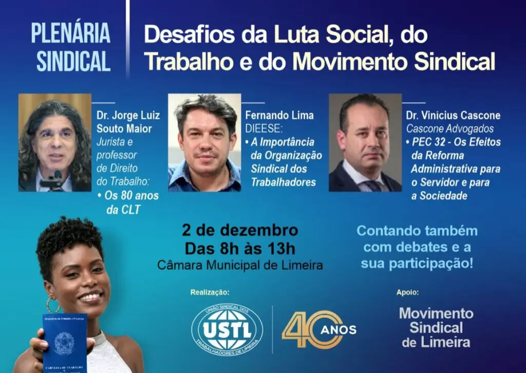 Evento da USTL discute desafios da luta social e do movimento sindical