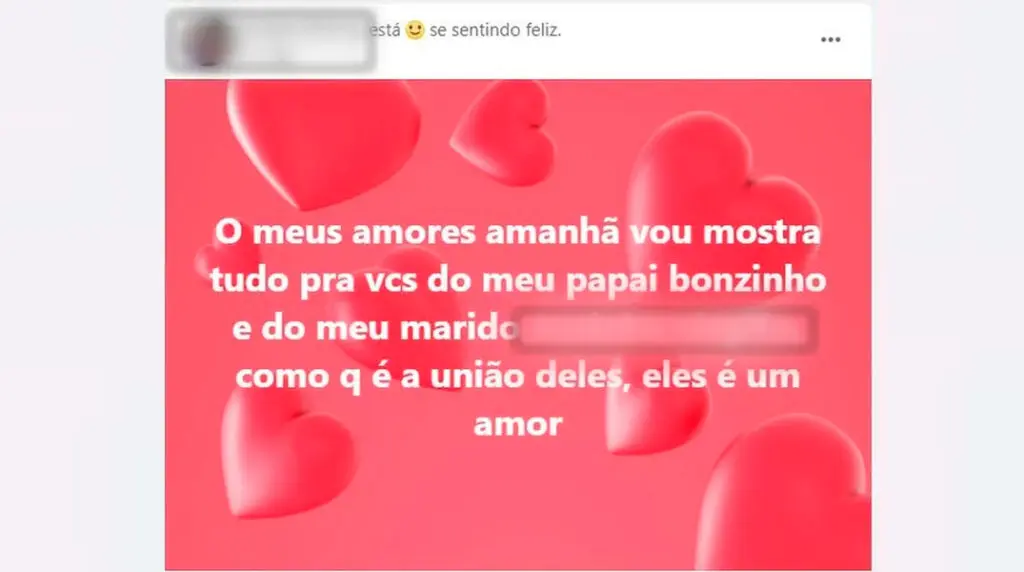 Mulher descobre caso entre pai e marido no interior de SP, expõe prints e viraliza