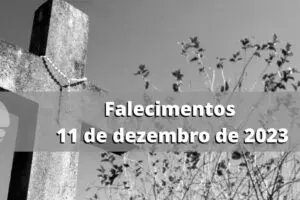 Confira os falecimentos desta segunda-feira, 11 de dezembro de 2023, em Limeira