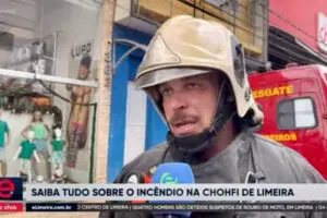 Tenente do Corpo de Bombeiros explica como foi feito o combate ao fogo na Chohfi