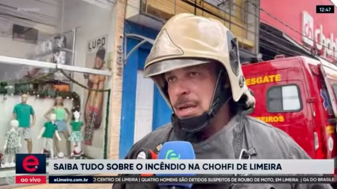 Tenente do Corpo de Bombeiros explica como foi feito o combate ao fogo na Chohfi