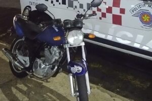 Moto roubada em Guarulhos é recuperada pela PM, em Limeira 