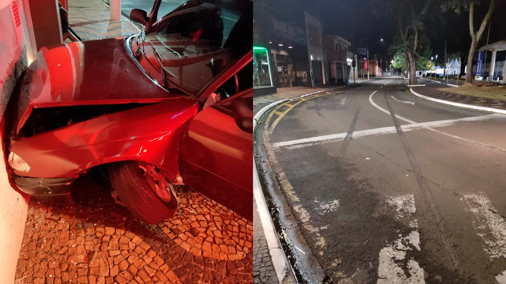 Motorista embriagado tenta fugir da PM e bate em parede de igreja