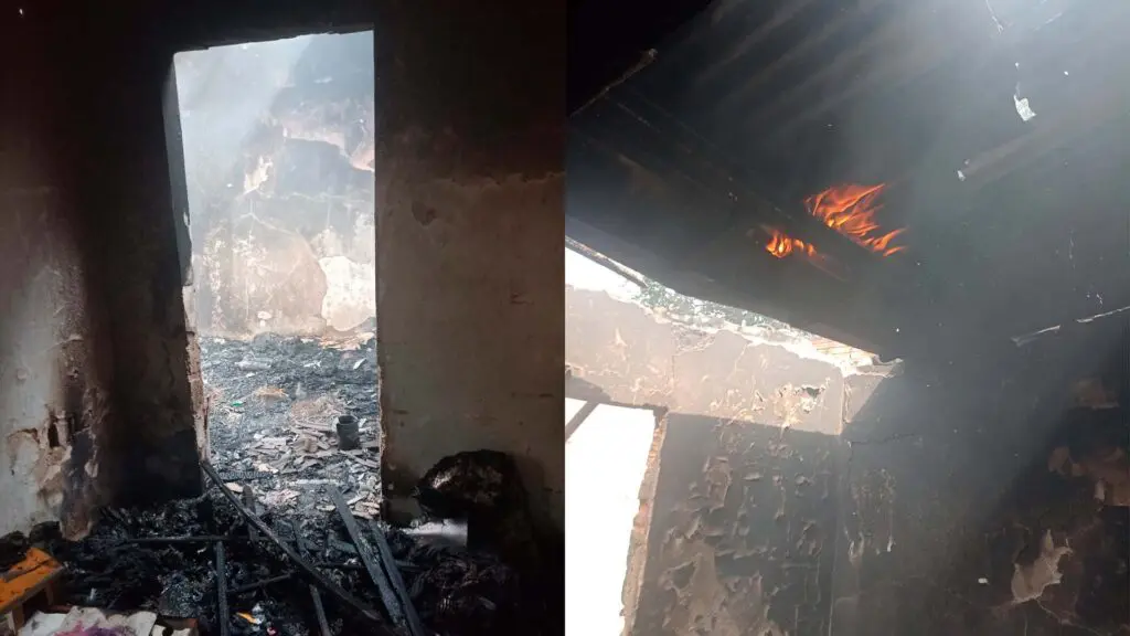 Casa pega fogo no Jardim Santa Lúcia; não há feridos 2