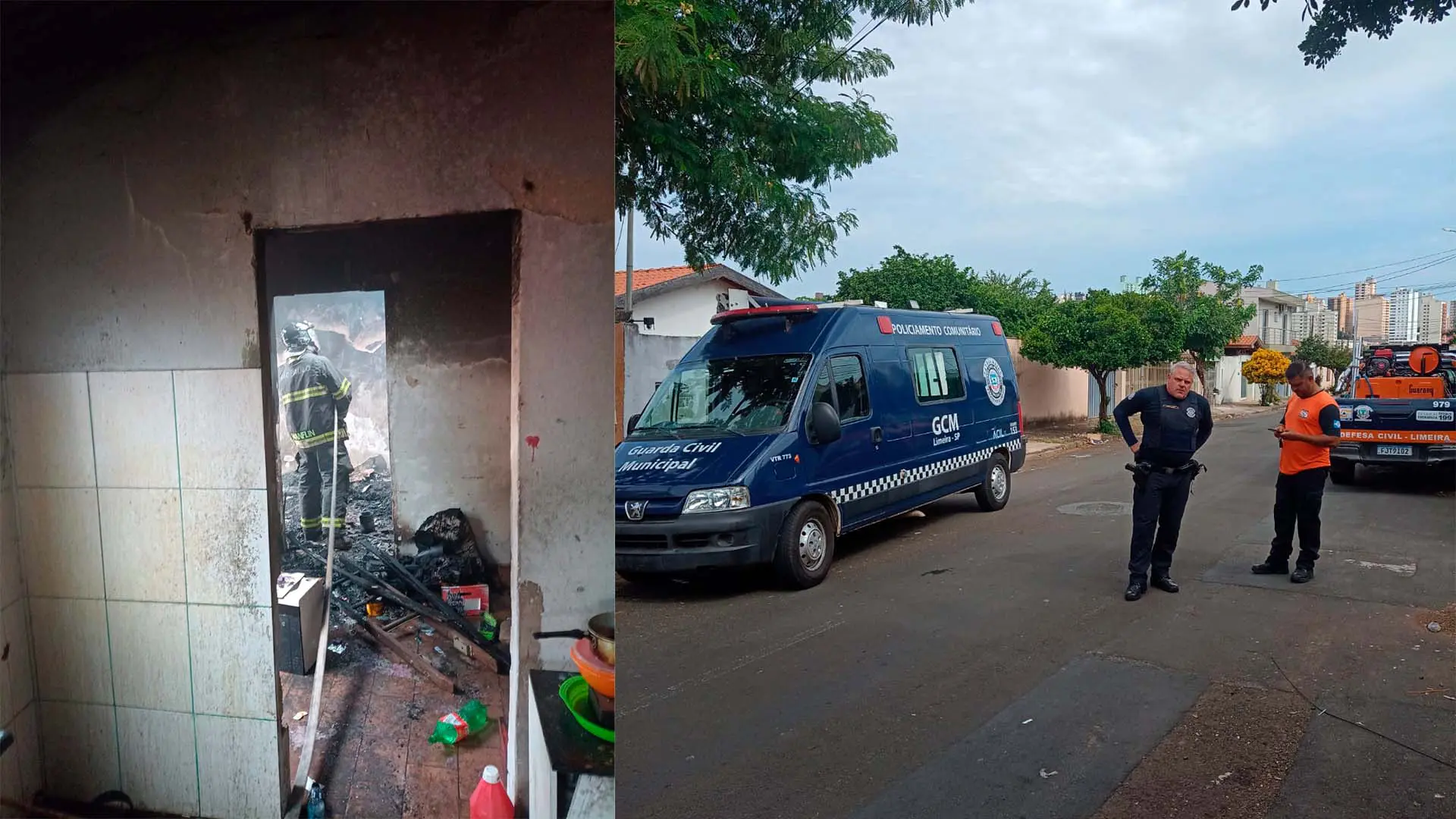 Casa pega fogo no Jardim Santa Lúcia; não há feridos