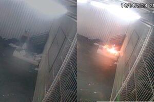 Mulher ateia fogo em colchão na frente de loja de pneus em Limeira
