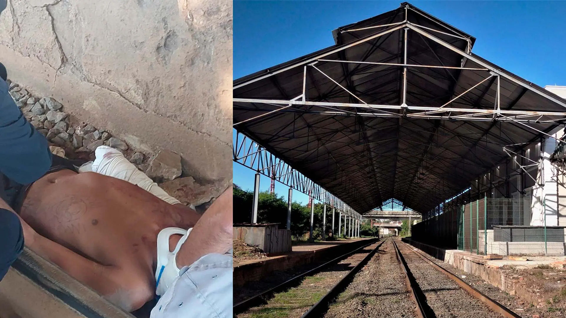 Homem precisa ser socorrido após ser atropelado por trem, em Limeira