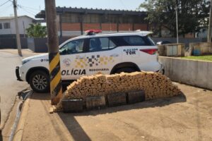 Motorista foge de fiscalização e abandona carro com 550 kg de maconha