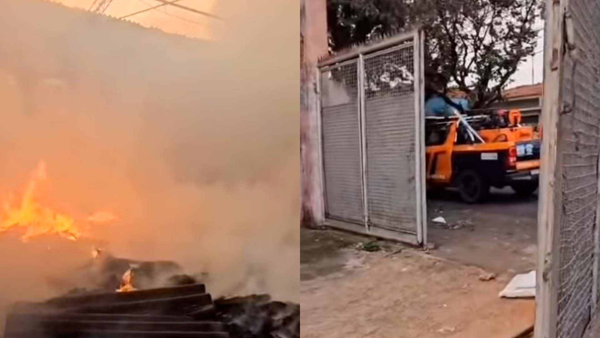 Incêndio atinge antiga fábrica dos carrinhos Rossi, em Limeira