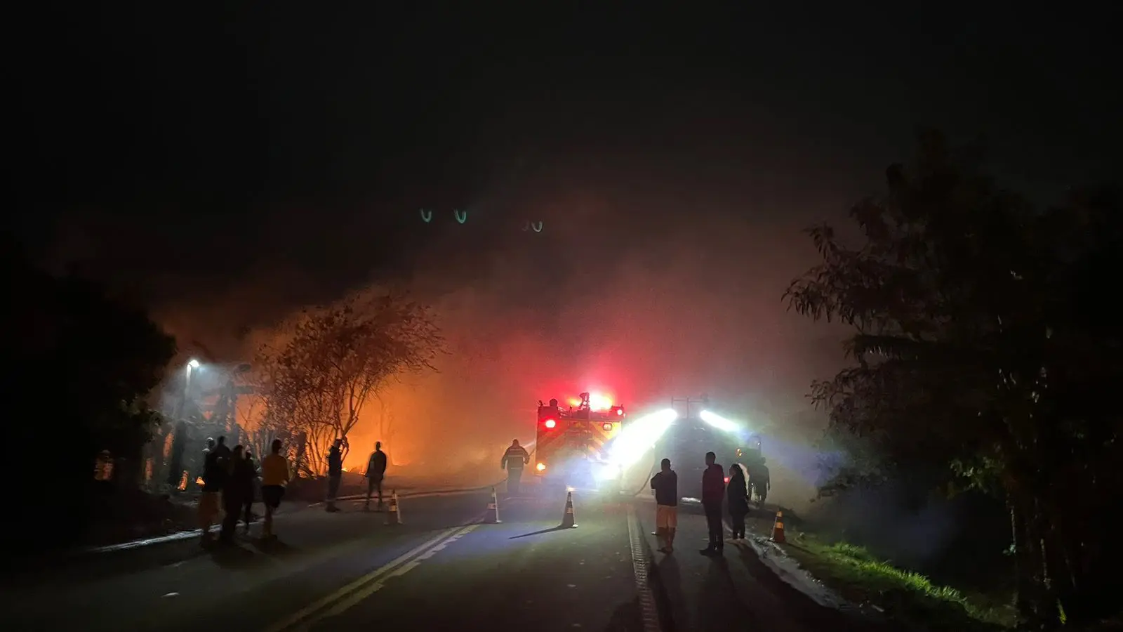 Incêndio atinge área de mata próxima à rodovia em Cordeirópolis