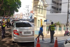 PM realiza bloqueio educativo em alusão à Semana Nacional do Trânsito, em Limeira