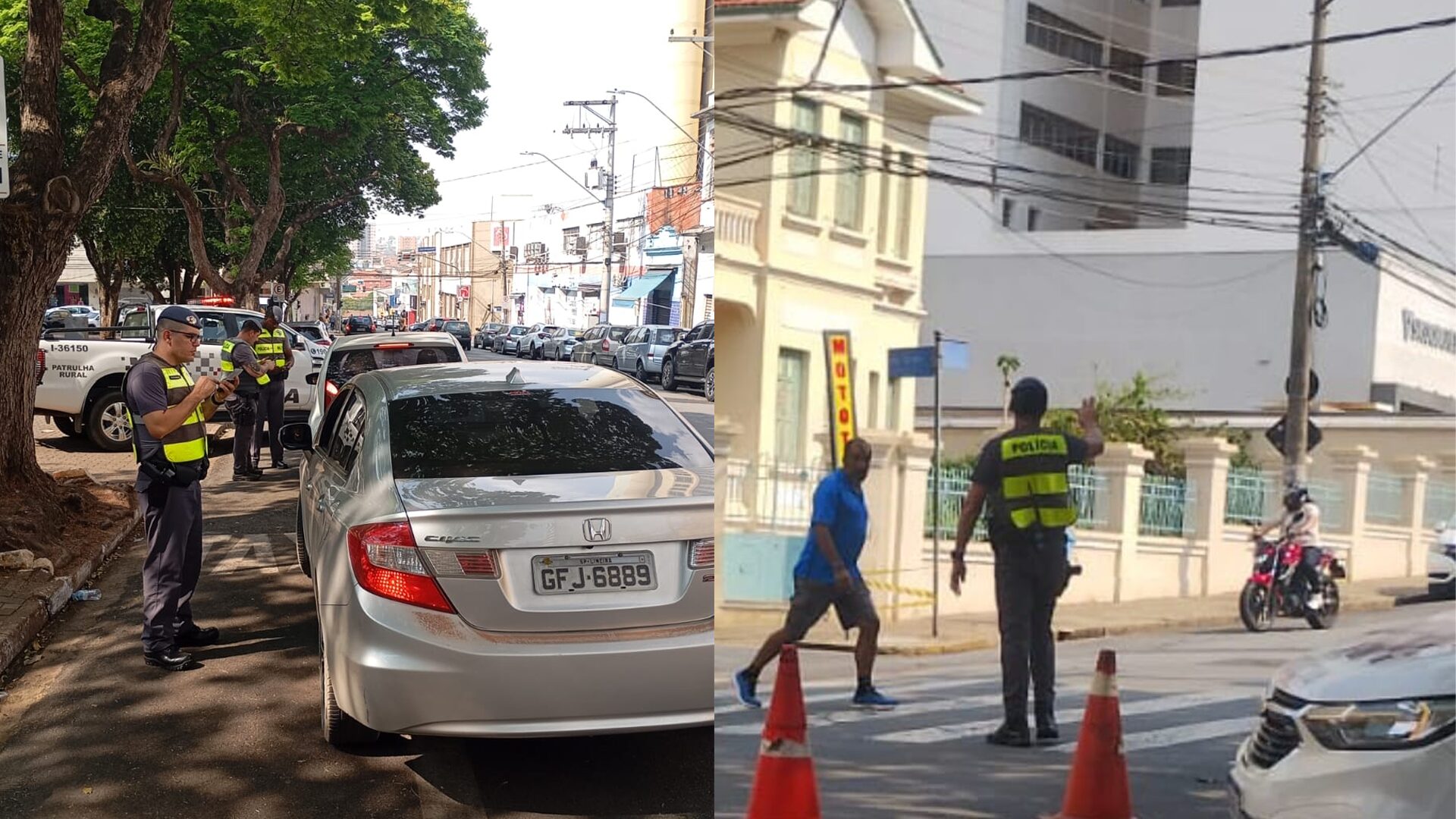 PM realiza bloqueio educativo em alusão à Semana Nacional do Trânsito, em Limeira