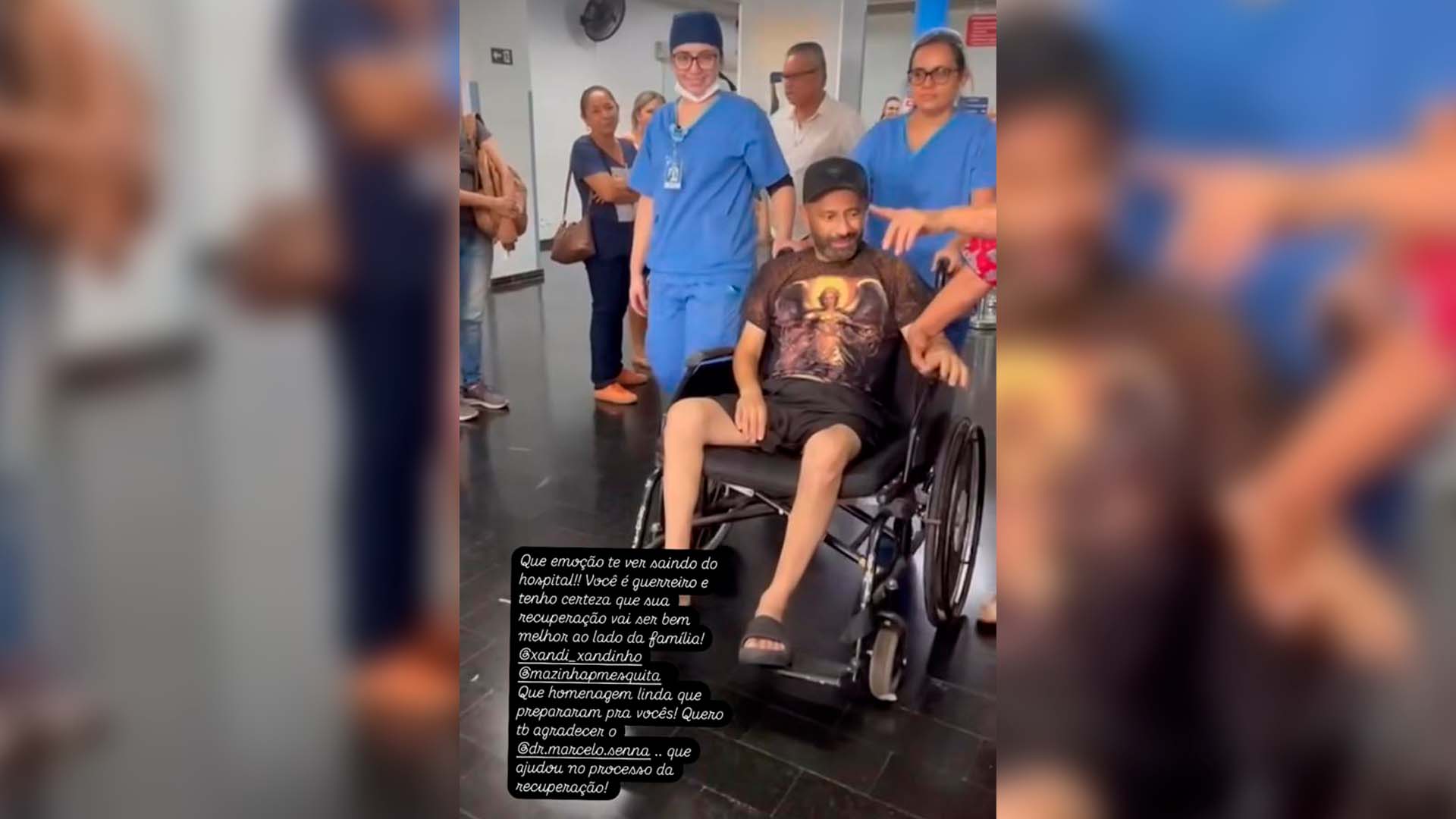 Cantor Xandi Fernandes recebe alta e deixa hospital 