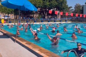 Com forte calor, hidroginástica se torna ótima opção para o bem-estar